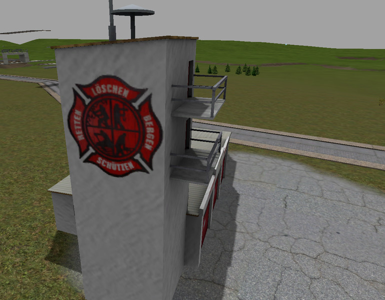 Fire Station building V 1 (2) - Farming simulator 19 / 17 / 15 Mod.