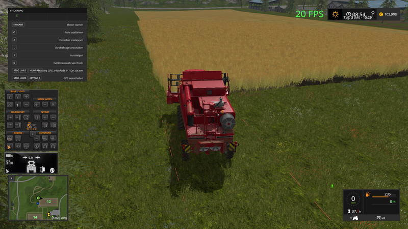 Farming Simulator 17 - How to use GPS mod - YouTube