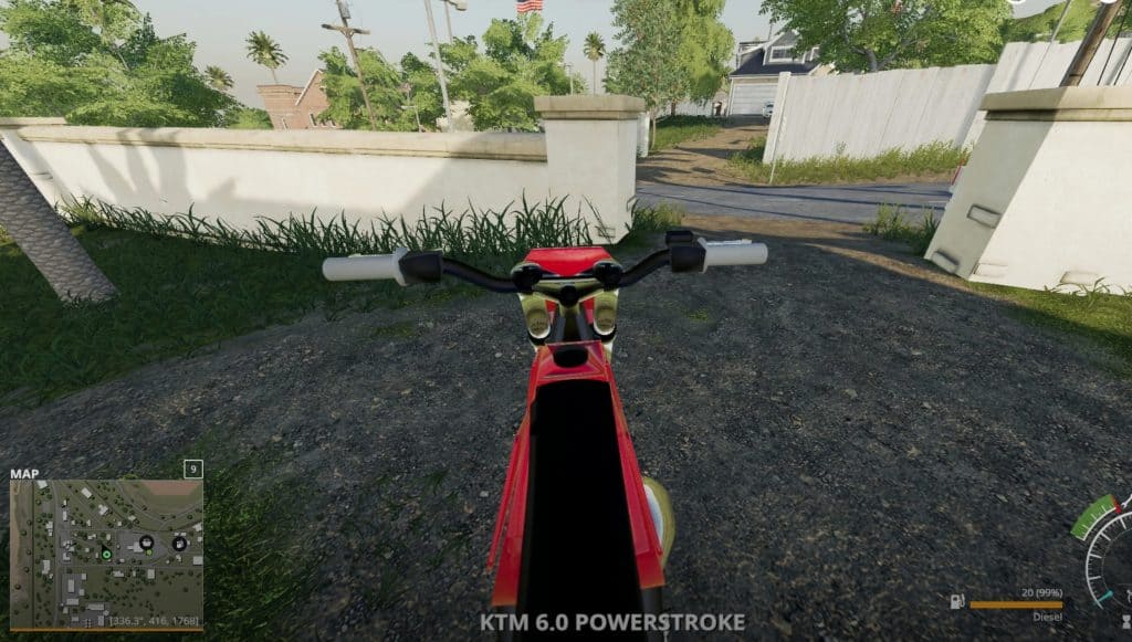 FS19 Honda dirtbike v1.0.0 (4) Farming simulator 19 / 17 / 15 Mod