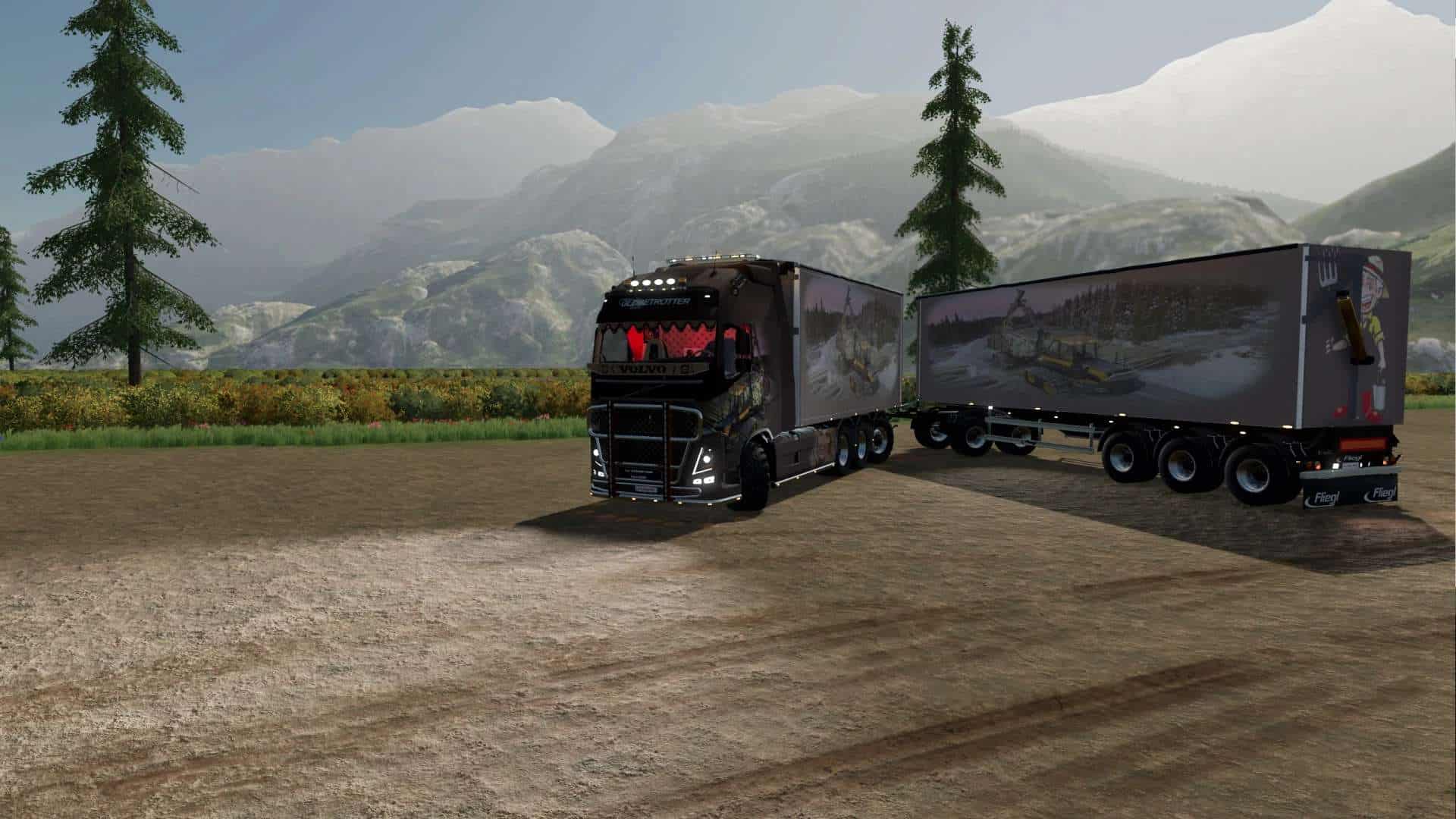 FS22 Volvo FH16 2019 Woodchips Truck Pack v1.0 FS 22 Trucks Mod Download