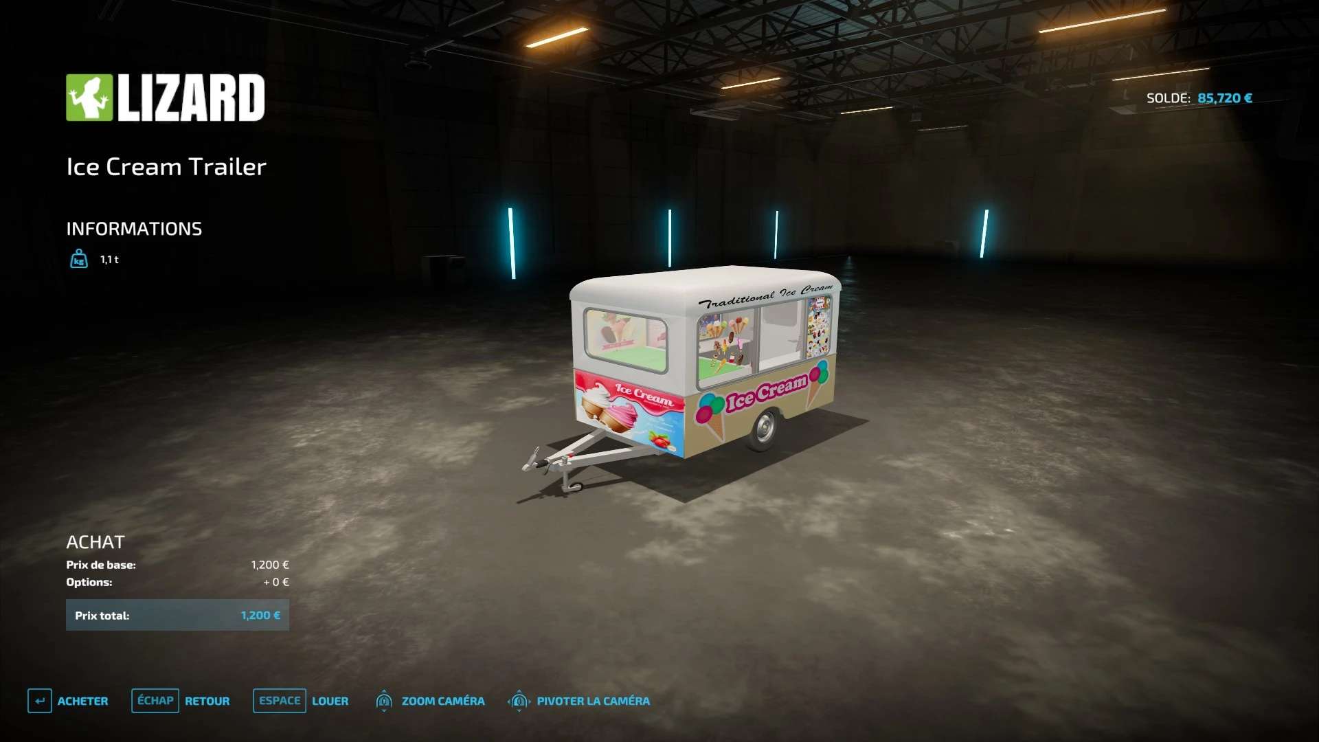 Ice cream trailer v1 (4) Farming simulator 19 / 17 / 15 Mod