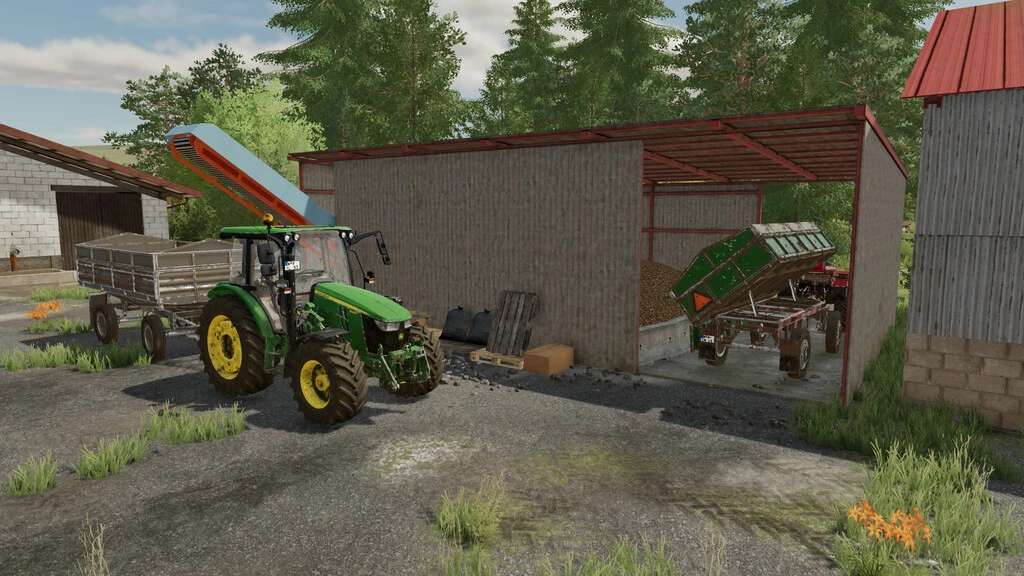 FS22 Warehouse With Conveyor Belt v1.0 FS 22 Objects Mod Download