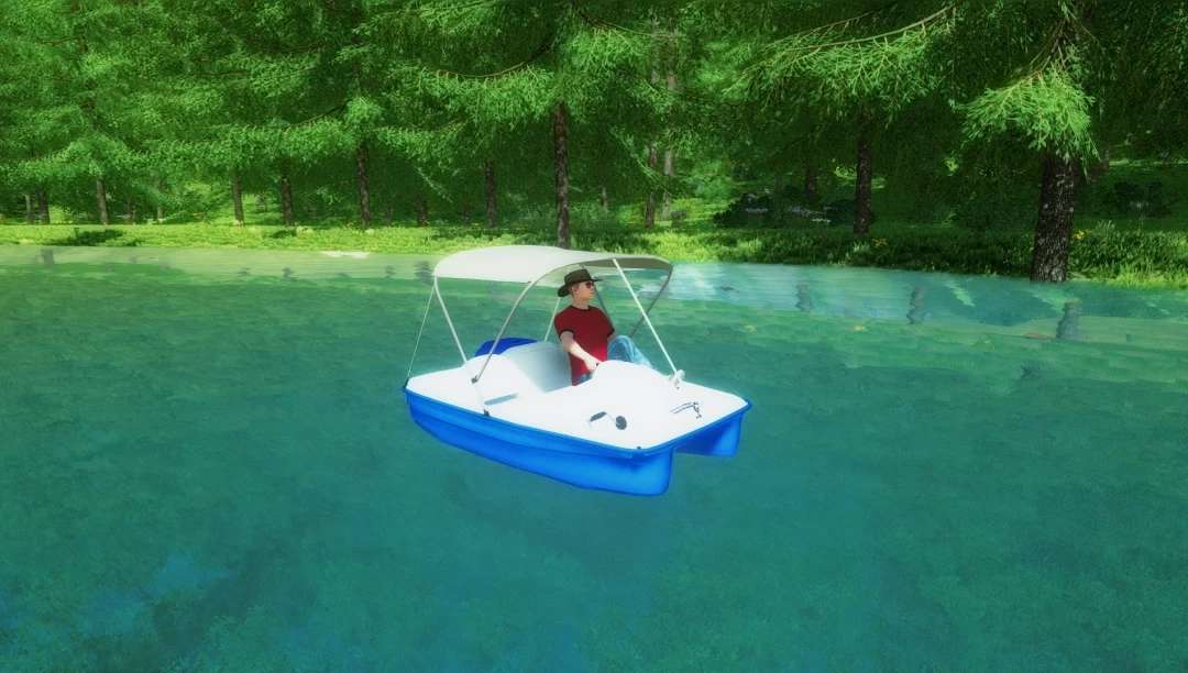 Pedal Boat v1.0 (2) Farming simulator 19 / 17 / 15 Mod