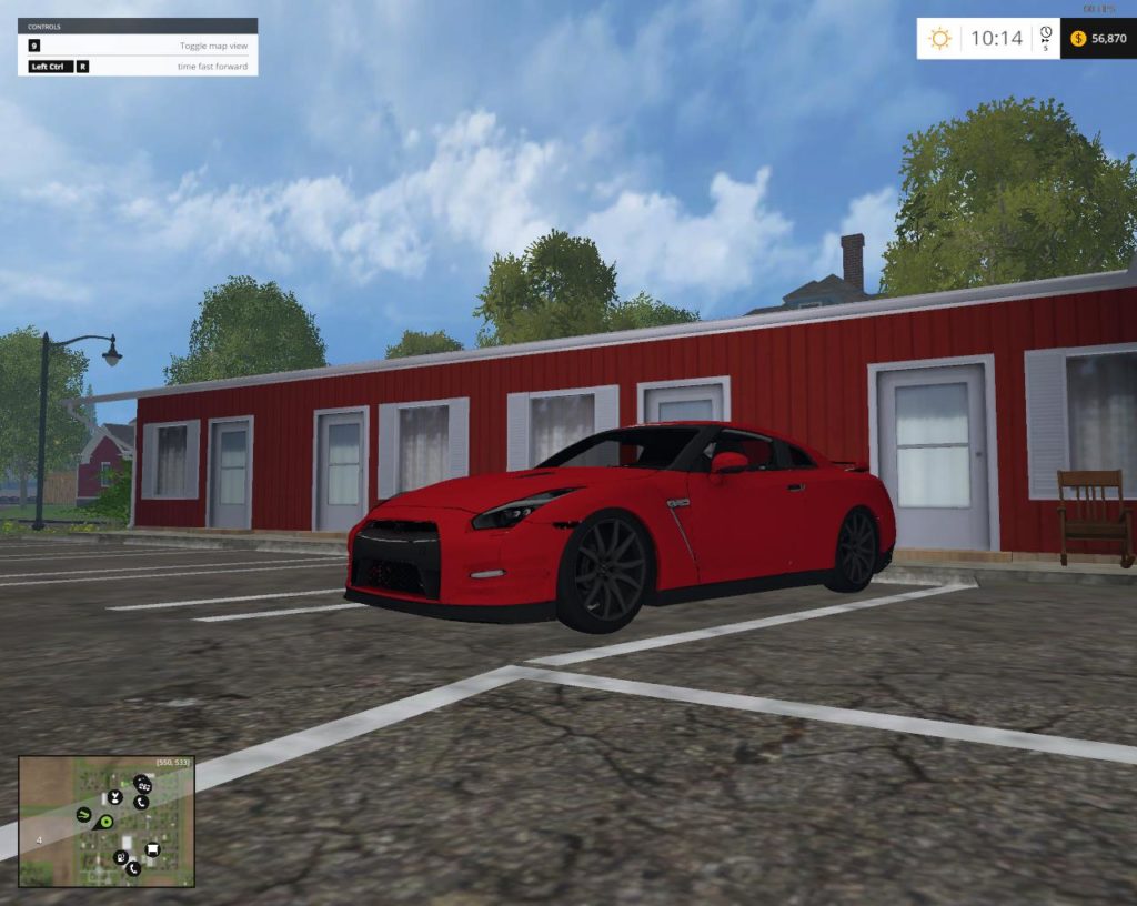 FS15 NISSAN GTR BLACK EDITION V1 (1) - Farming simulator 19 / 17 / 15 Mod
