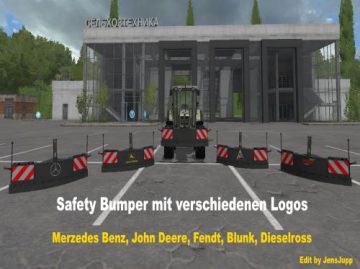 Fs Modifications Logo FS17 Safety bumper with configurable logos v1.1 - FS 17 Implements ...