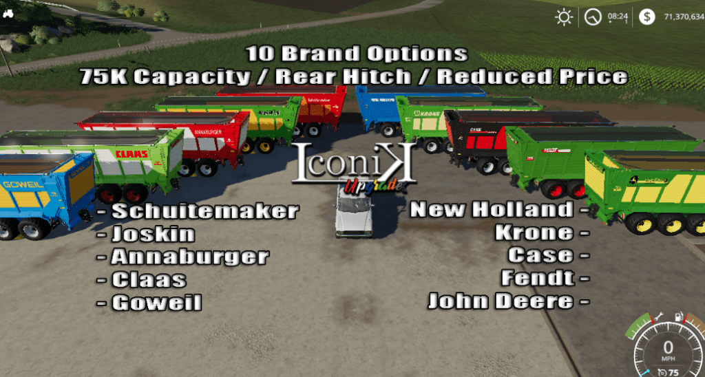 FS19 Iconik 75K Tipper - FS 19 Trailers Mod Download