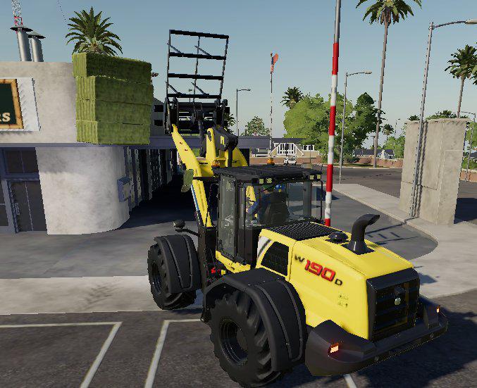 FS19 Wheel Loader Bale Fork v1.0.0.0 FS 19 Implements & Tools Mod