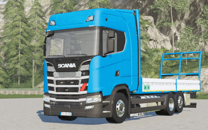 FS19 Scania S-series Highline〡platform for bale v1.3 - FS 19 Trucks Mod ...