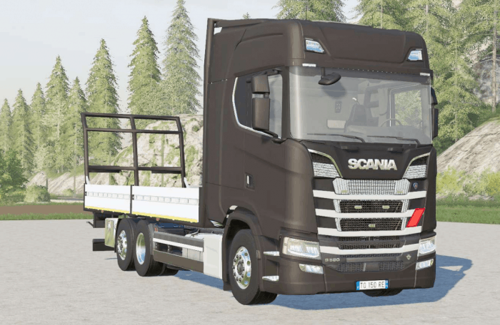 FS19 Scania S-series Highline〡platform for bale - FS 19 Trucks Mod Download