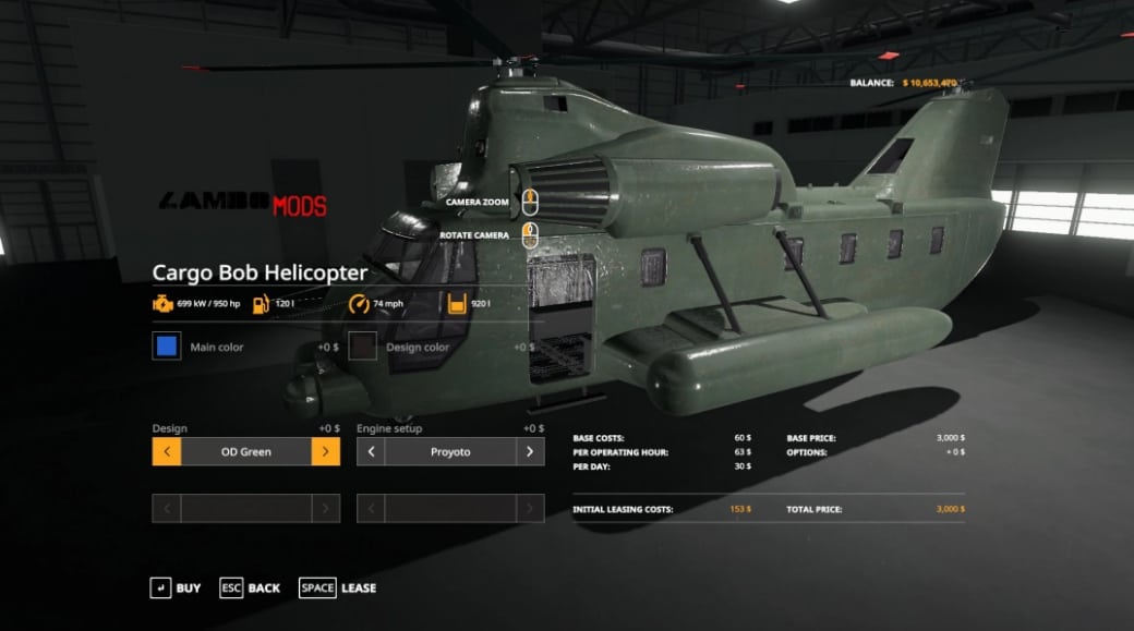 FS19 Cargo Bob Helicopter - FS 19 Vehicles Mod Download