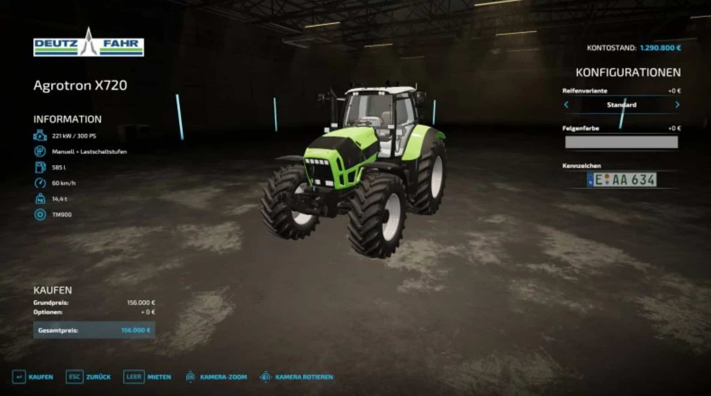 FS22 Deutz Agroton X720 gear shift, air horn v1.0.0.0 FS 22 Tractors Mod Download