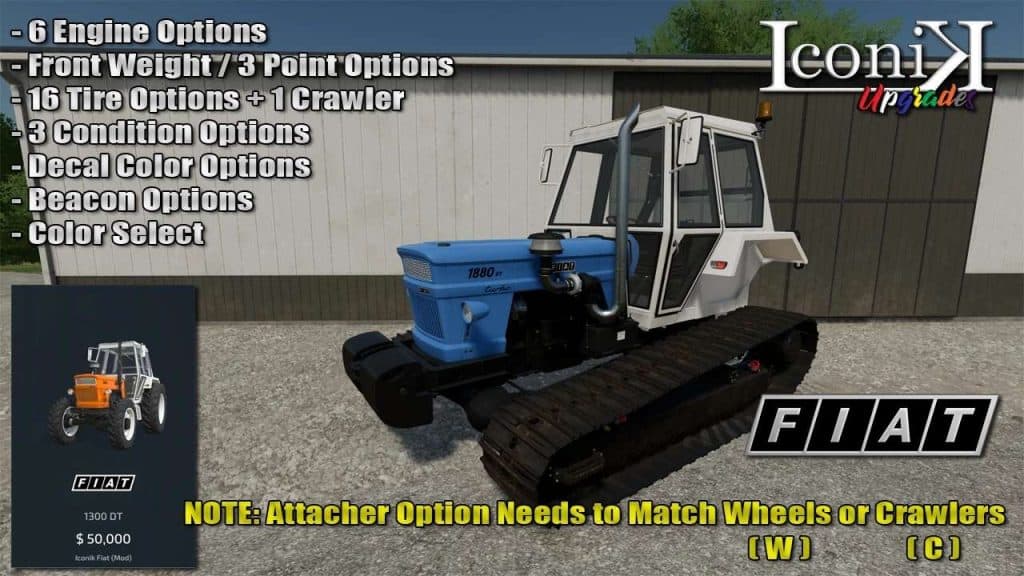 FS22 Iconik Fiat v1.0.0.0 - FS 22 Tractors Mod Download