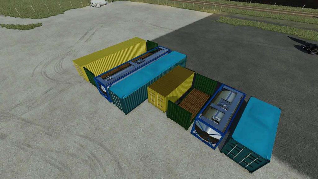 FS22 Shipping Containers v1.0 FS 22 Trailers Mod Download