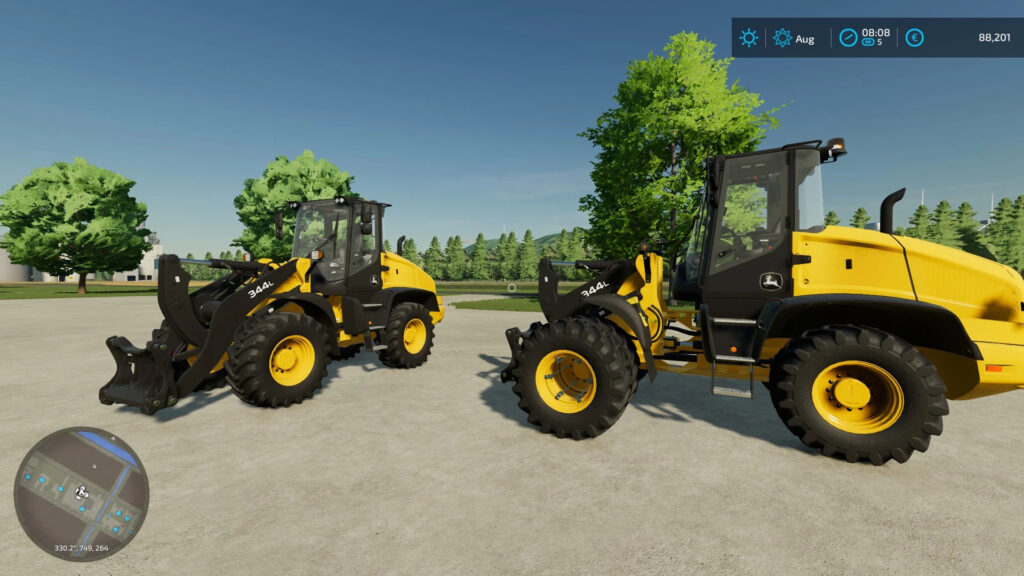 FS22 John Deere 344L With Strobes v1.0 - FS 22 Forklifts / Excavators