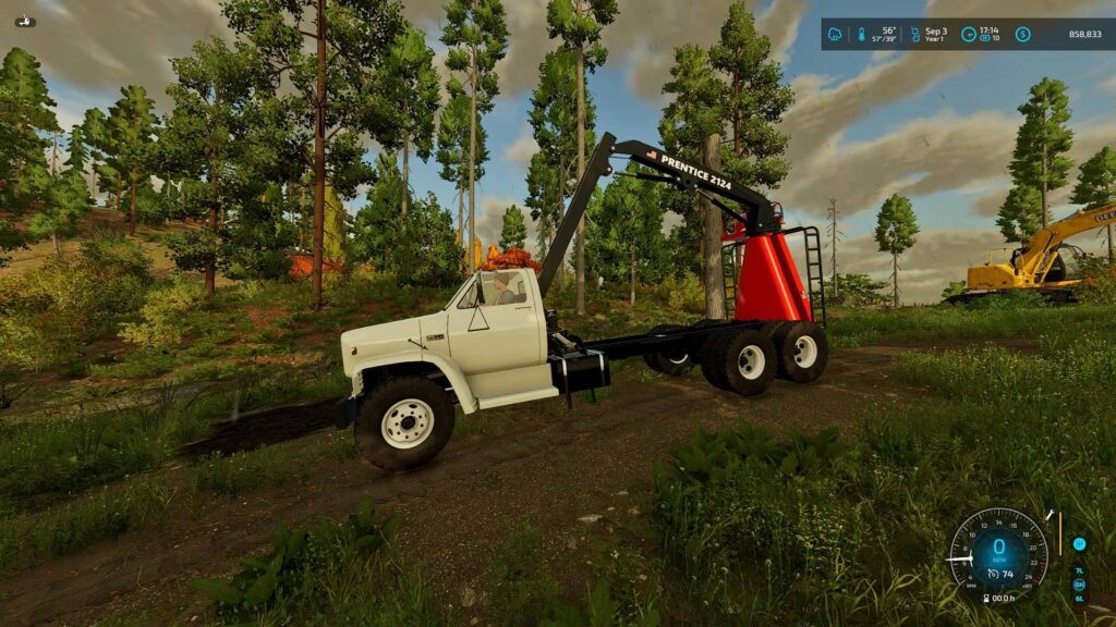 Backloader Fs 17 FS22 C-60 Log Loader Truck Rear Mount v1.0 - FS 22 Trucks Mod Download