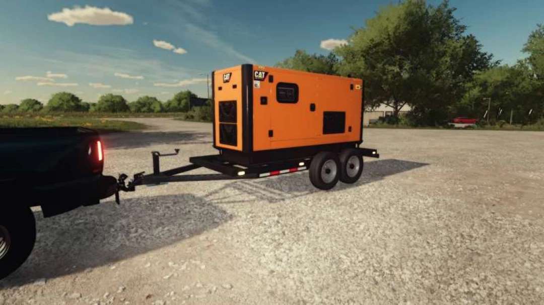 FS22 Cat Diesel Generator Trailer v1.0 (1) Farming simulator 19 / 17