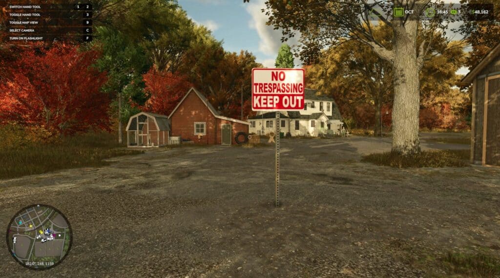 FS25 No Trespassing sign v1.0.0.0 - FS 25 Objects Mod Download