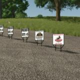 FS25 Yard Signs Pack v1.0 - FS 25 Objects Mod Download