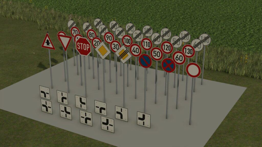 FS25 German Traffic Signs v1.0 - FS 25 Prefab Mod Download