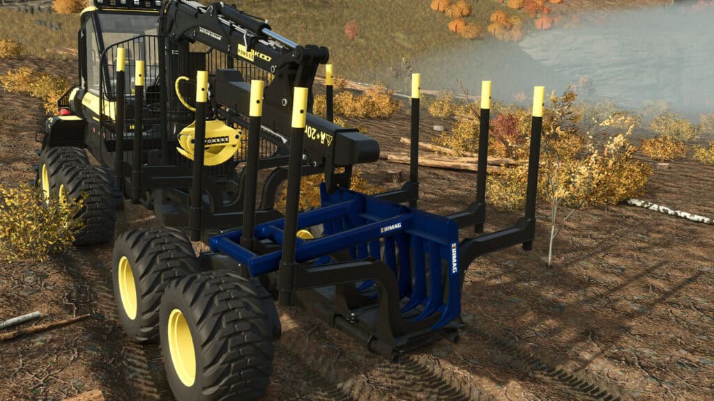 FS25 Kirmag Tree Waste Rake v1.0 - FS 25 Implements & Tools Mod Download