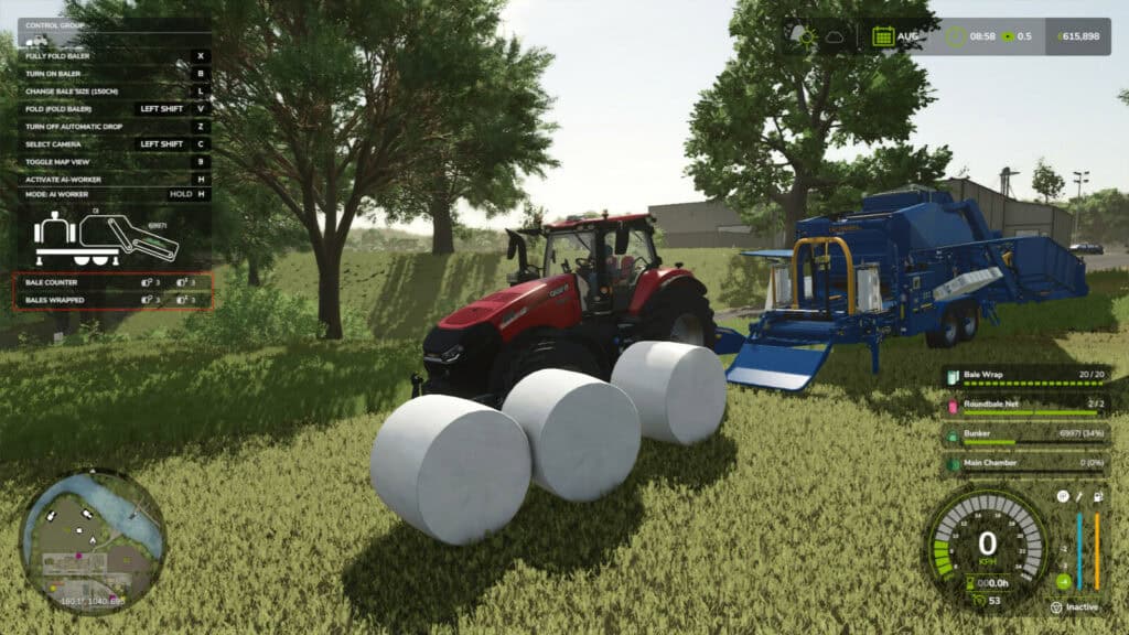 Fs Wrap FS25 Bale Wrap Counter v1.0.0.1 - FS 25 Other Mod Download