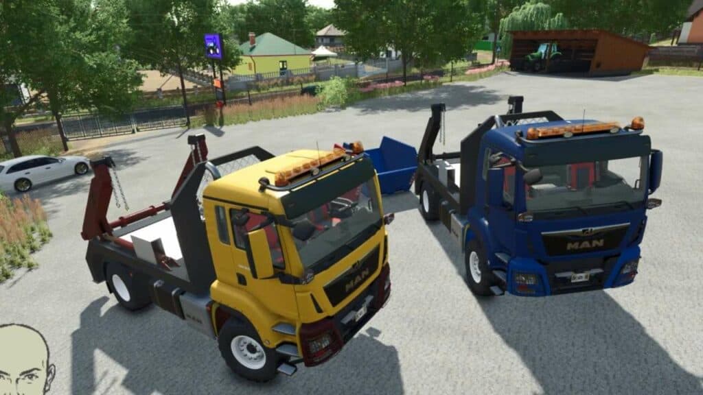 FS25 MAN TGS Skip Loader v1.1 - FS 25 Trucks Mod Download