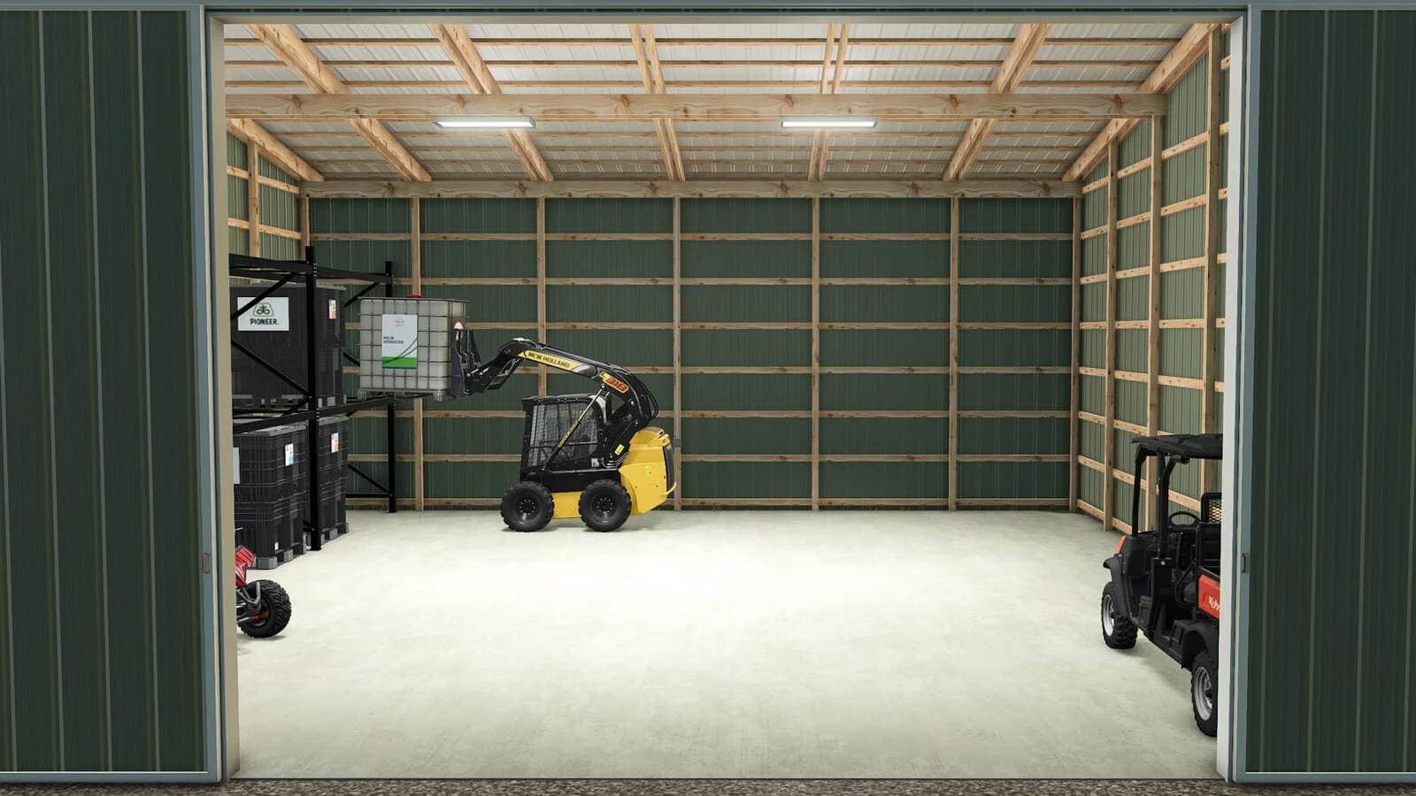 FS25 40×120 Implement Shed v1.0 - FS 25 Buildings Mod Download
