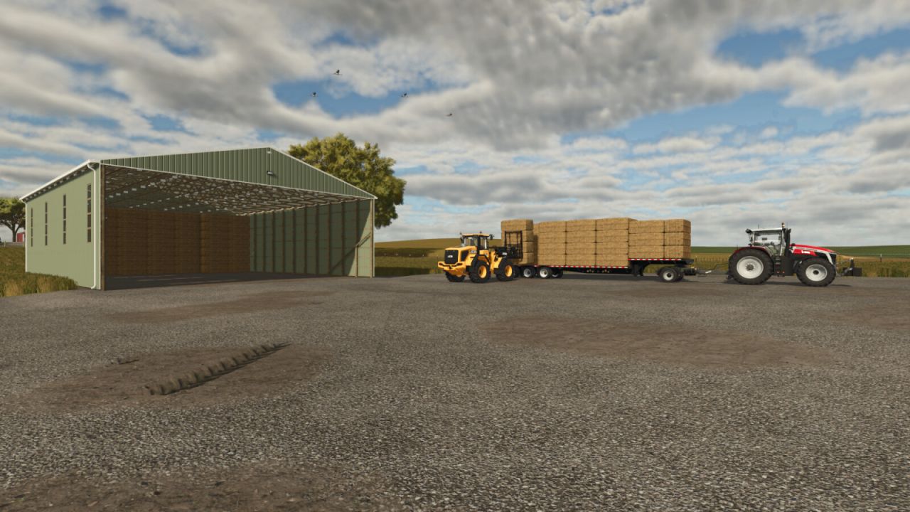FS25 60×80 Bale Shed V1.0 - FS 25 Buildings Mod Download