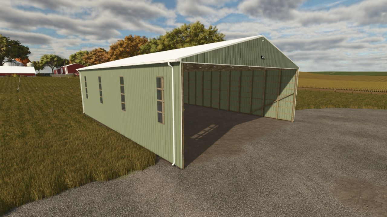 FS25 60×80 Bale Shed V1.0 - FS 25 Buildings Mod Download