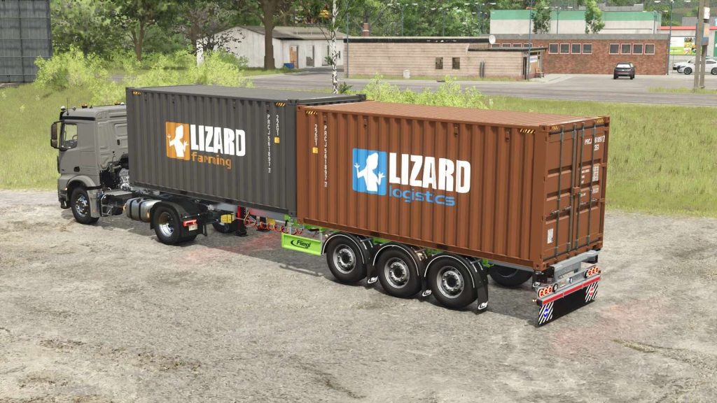 FS25 Fliegl Shipping Container Pack v1 (4) - Farming simulator 19 / 17 ...