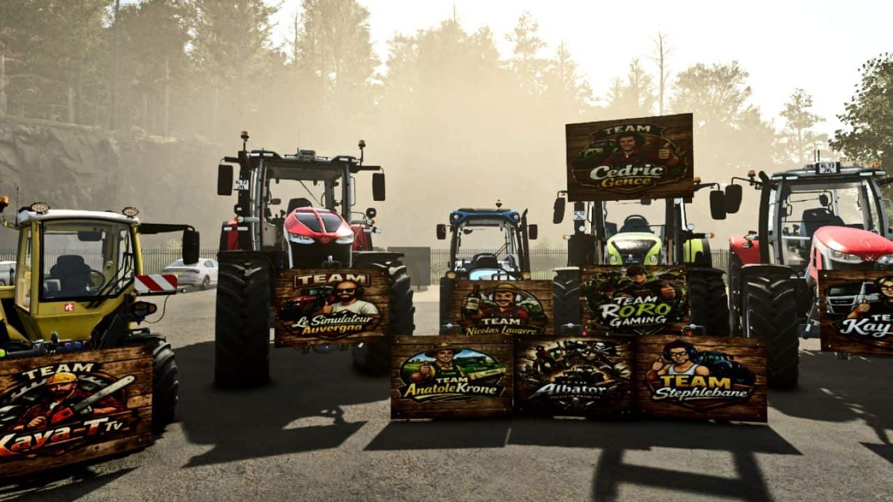 FS25 “Support your streamer” signs #3 v1.0 - FS 25 Objects Mod Download