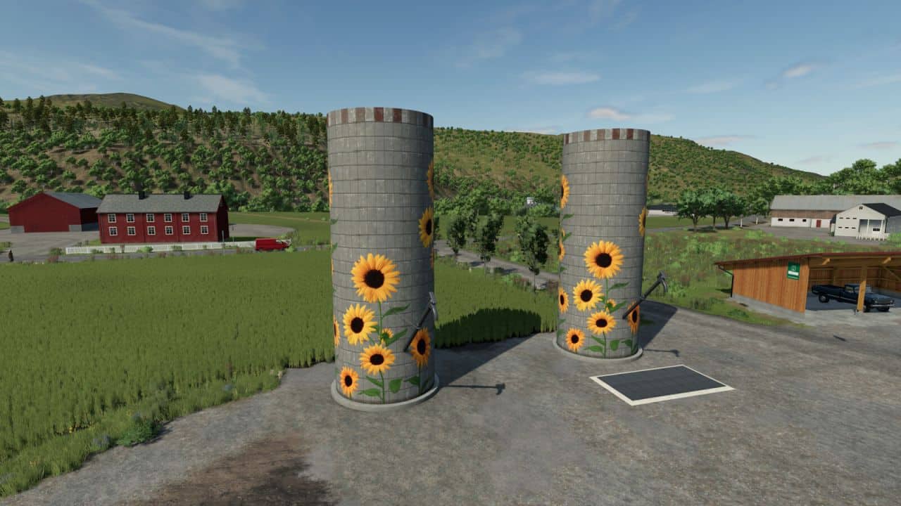 FS25 Sunflower Farm & Market Pack v1.0.0.1 - FS 25 Buildings Mod Download