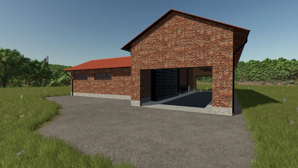 FS25 Brick Grain Complex v1.0 - FS 25 Buildings Mod Download