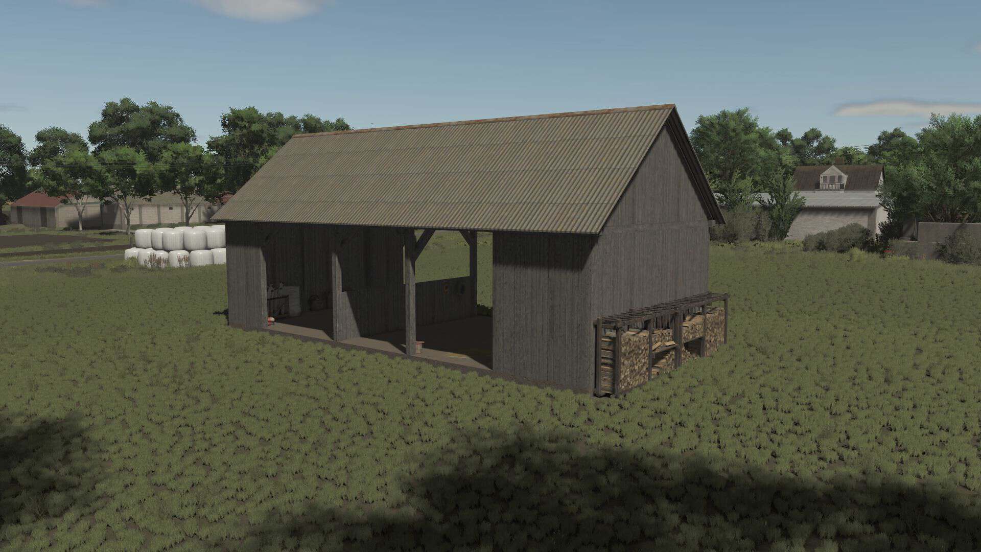 FS25 Old Open Barn v1.0 - FS 25 Buildings Mod Download
