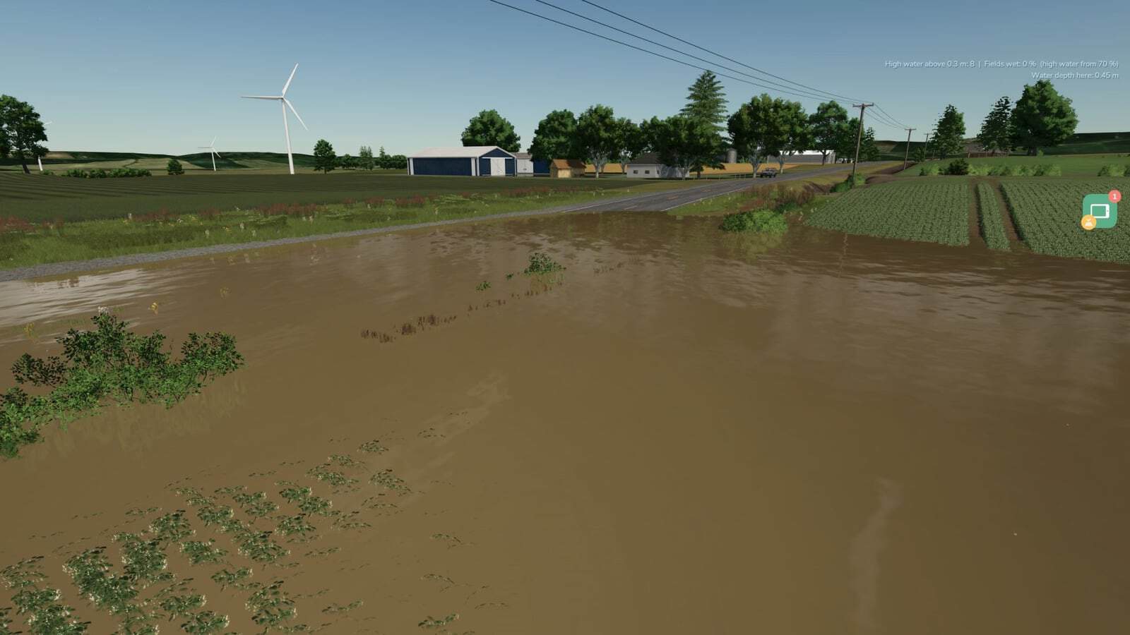 Below Land Mod FS25 Map Flood BETA - Mod Download