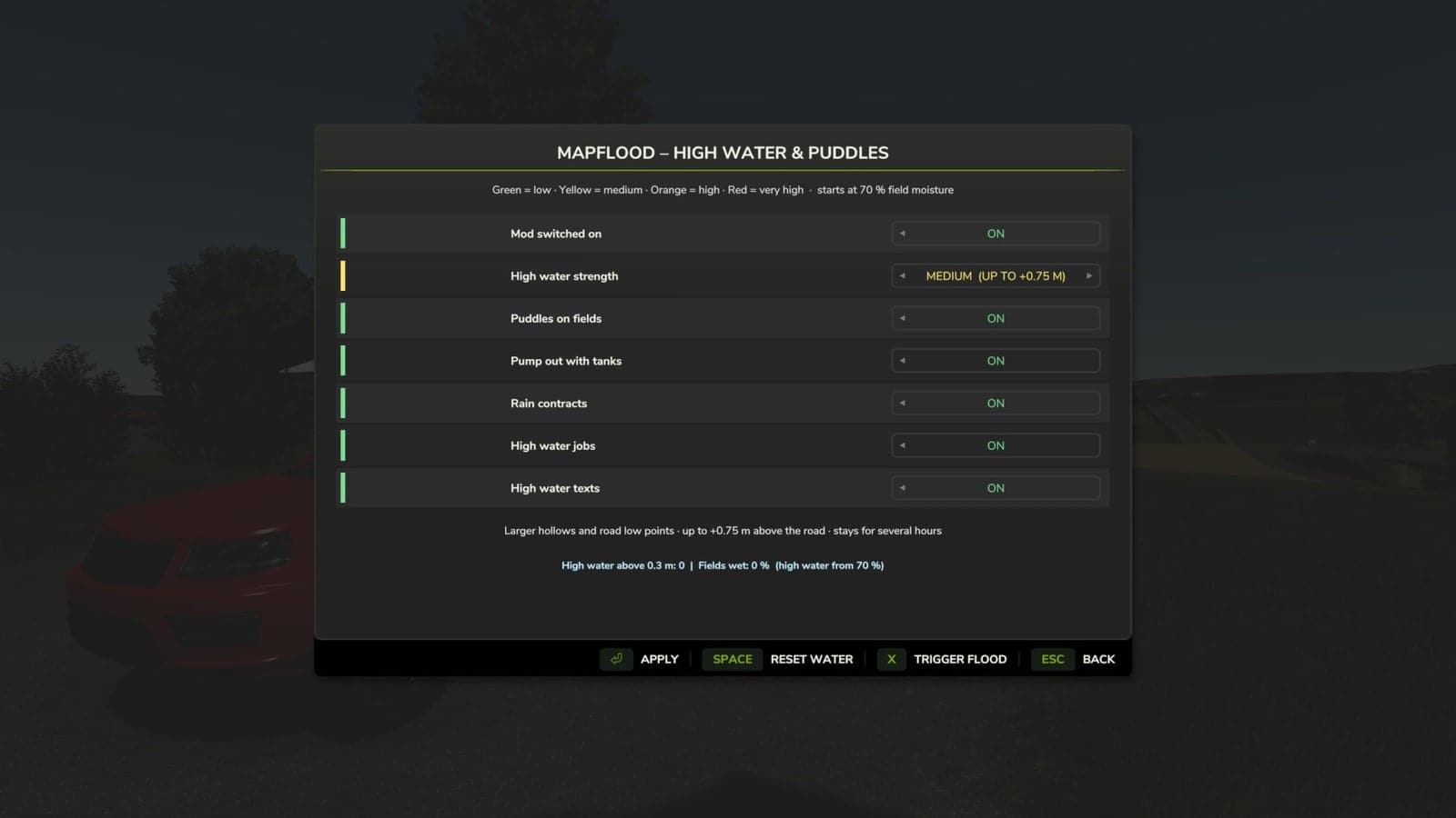 Below Land Mod FS25 Map Flood BETA - Mod Download